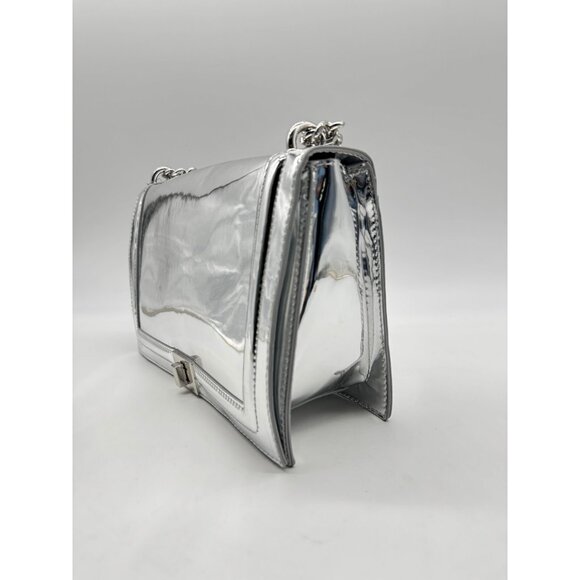 INC International Concepts Ajae metallic crossbody shoulder bag SILVER Defective - Picture 6 of 11